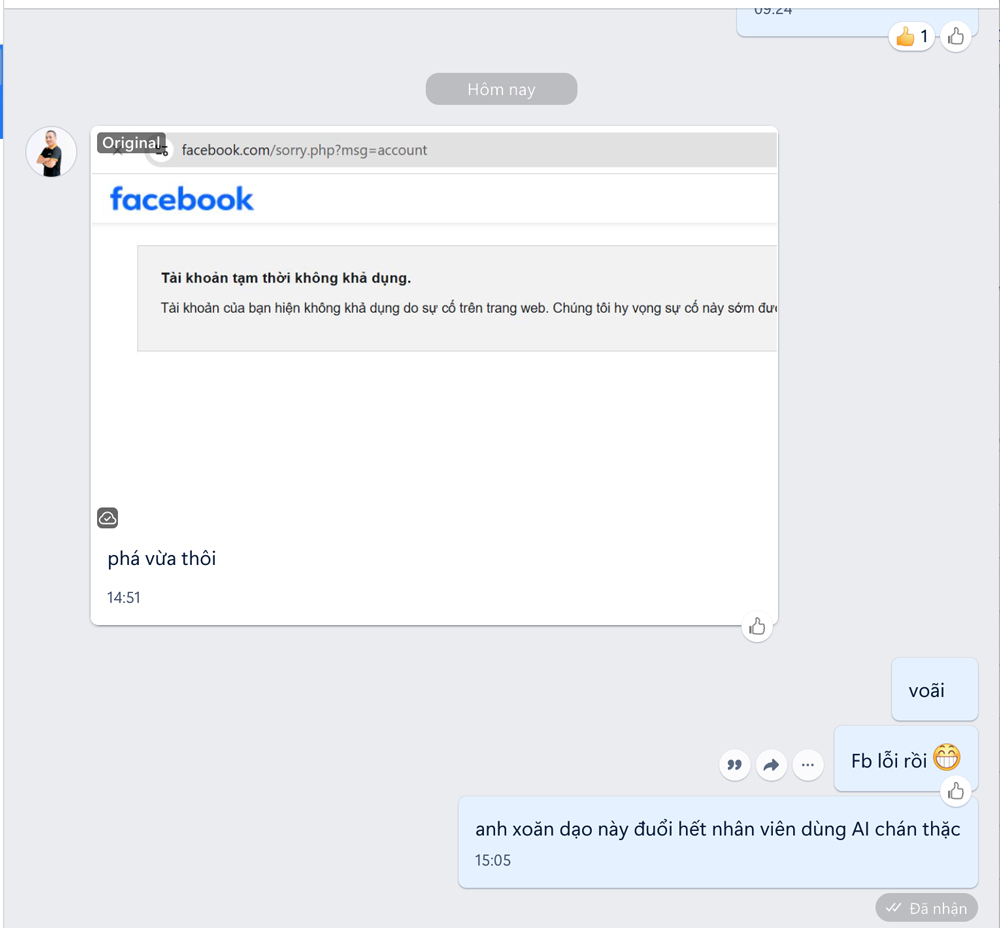 Sự cố Facebook mới nhất: Tài khoản tạm thời không khả dụng 8 fb loi moi nhat